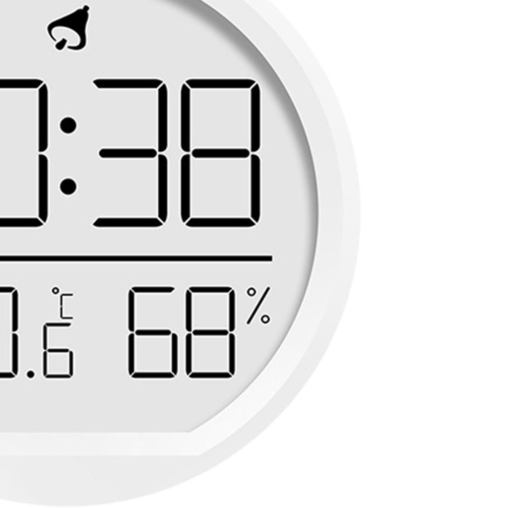 Digital Alarm Clock Wall Clock Round 7.4cm Battery Powered for Elderly