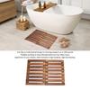 Wooden Bathroom Mat Quick Drying Anti Slip Easy Storage Elegant Foldable Wood Shower Mat Slatted Design Sturdy for Spa Home