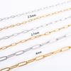 High Quality Gold/Silver Color Stainless Steel Paperclip Chain Men and Women Gift Ring Necklace