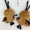 Carino zaino peluche scarafaggio del sud con design a patchwork per uso quotidiano
