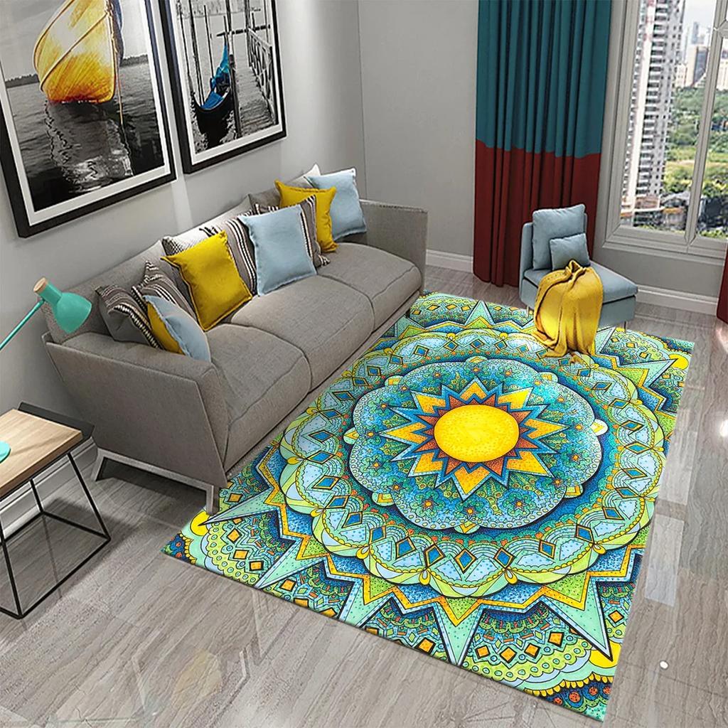 Color Floral Mandala Bohemian Carpet for Hallway Doormat Mat Bedroom Living Room Decor Floor Area Mats Bathroom Non-slip Carpets