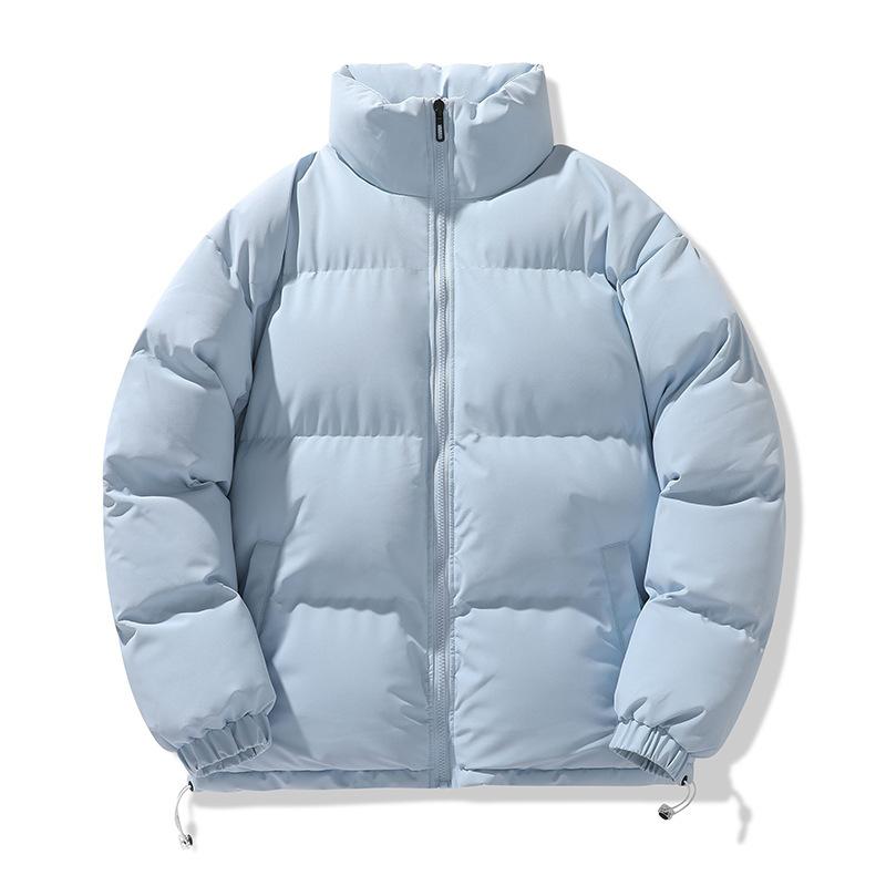 Down Cotton-padded Clothes Men's Stand-up Collar Thickened Jacket Loose Cotton-padded Jacket Cold-proof and Warm Bread Clothes