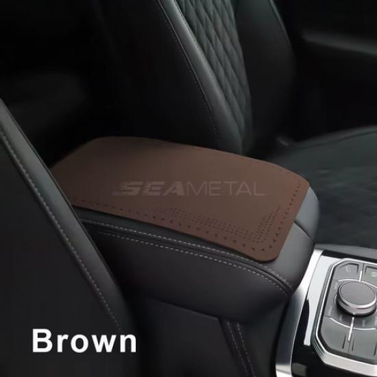 SEAMETAL Suede Leather Car Armrest Cover Mat Universal Waterproof Non-slip Auto