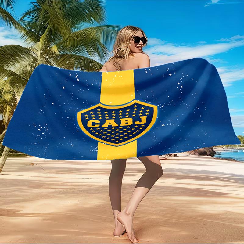1PC Boca Juniors Crest Design Beach Towel, Microfiber Beach Towel, Perfect For Pool, Beach, Travel, Home Decor Beach Party Fan Gifts