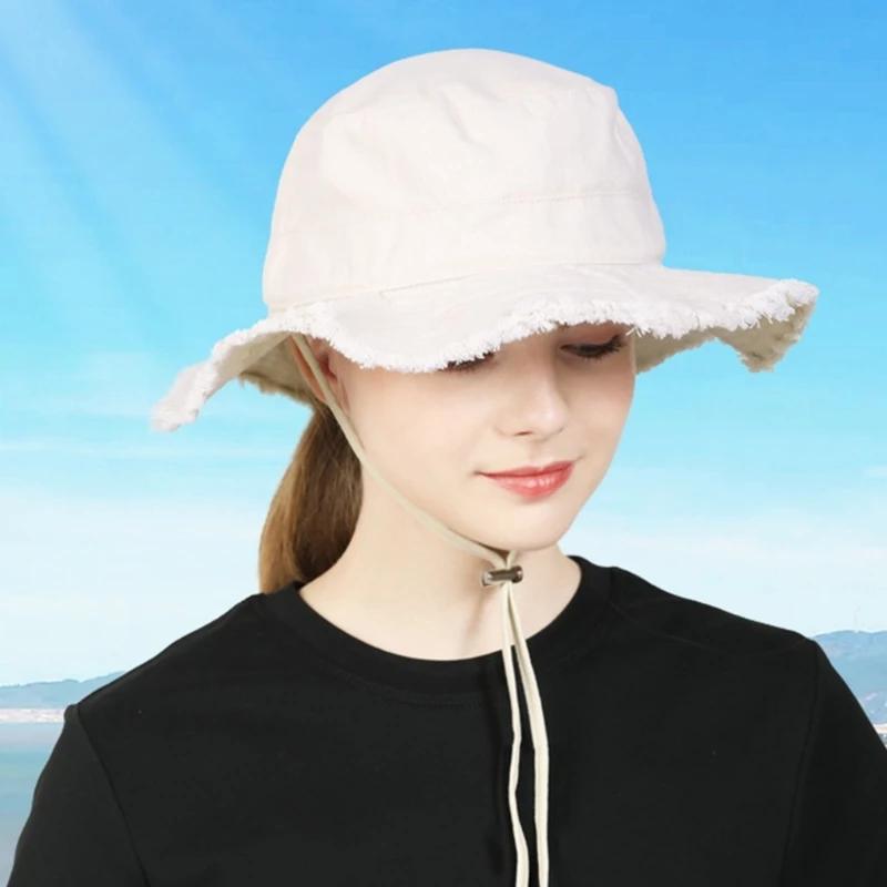 Bucket Hat Gekarteld Ontwerp Zonwerende Hoed Vissershoed Zon Voor UV Visuitrusting Buitenactiviteiten