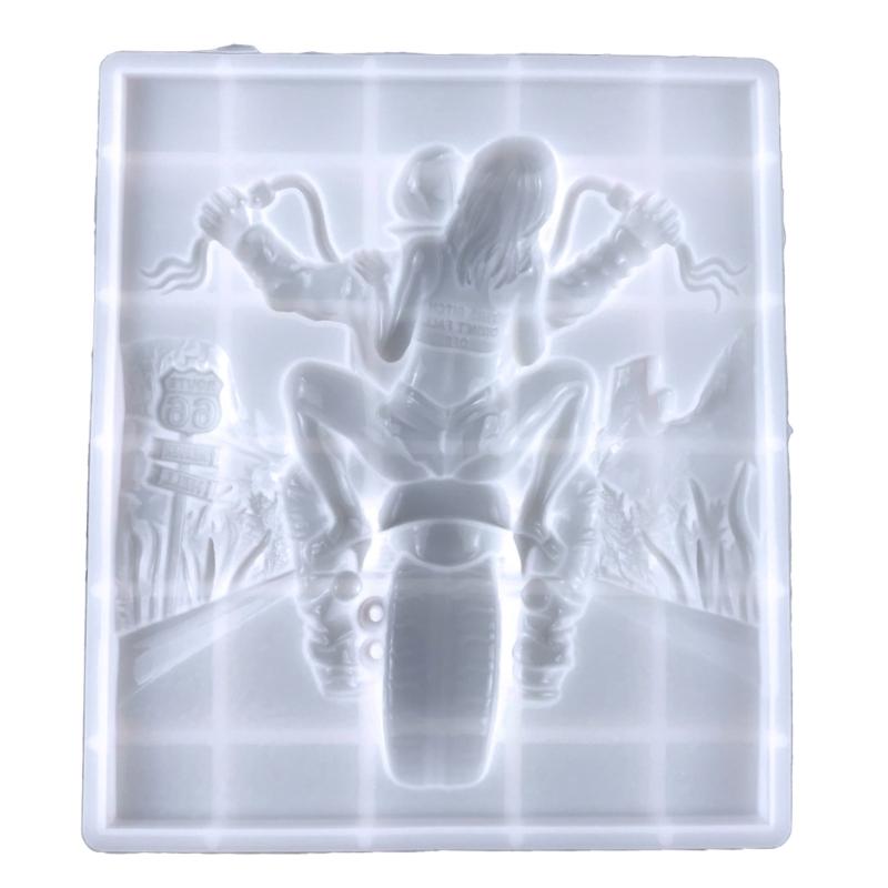 

Wall Hanging Resin Moulds Motorcycle Girl Silicone Moulds Epoxy Resin Mould for DIY Craft Valentines Home Decorations 1