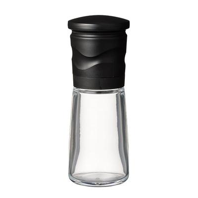 Kyocera 90ml Ceramic Salt & Pepper Mill (for Crystalline Salt, Pepper, Spices, Etc.) - Adjustable Grind Size, Easy Disassembly for Cleaning, Black
