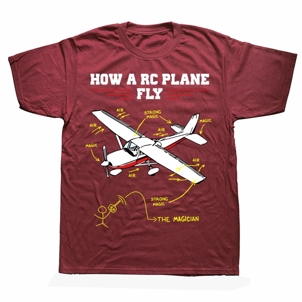 Funny RC Airplane Pilot Vintage T Shirt Summer Style Graphic Cotton Streetwear Short Sleeve Birthday Gifts T-shirt Mens Clothing