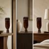 Tall Sculptural Face Figurine Wabi-Sabi Inspired for Display Cabinet Accent