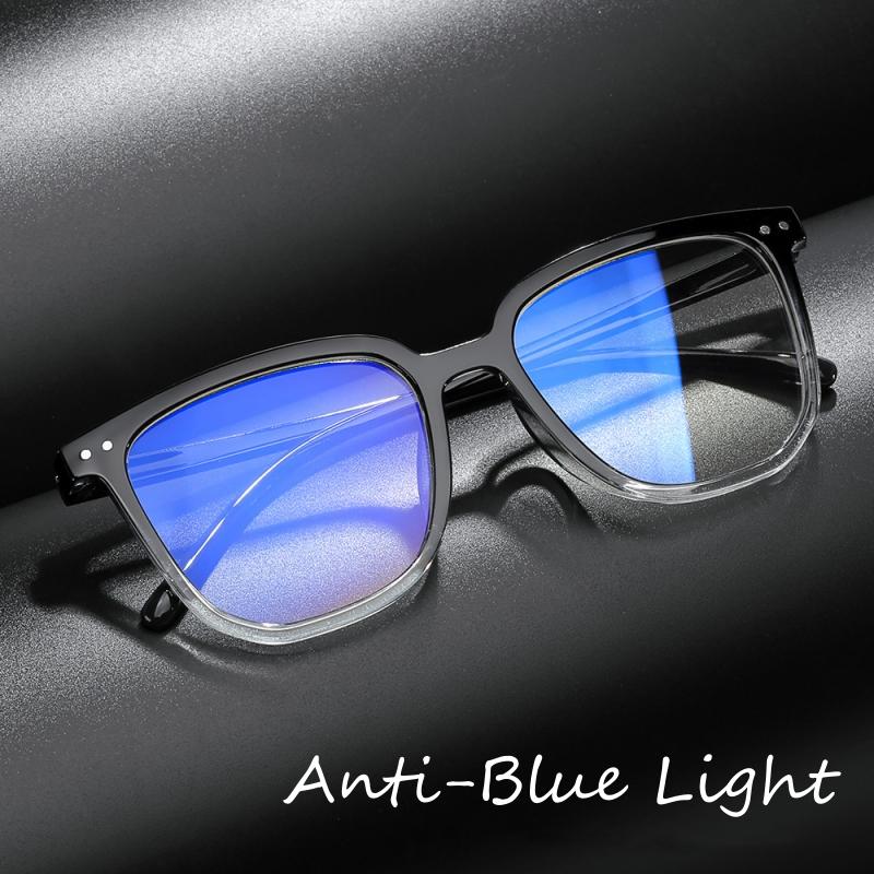 

Trend Oversized Myopia Eyeglasses Vintage Unisex Round Frame Eyewear Anti-Blue Light Glasses Ladies Myopia Glasses 0 To -6.0
