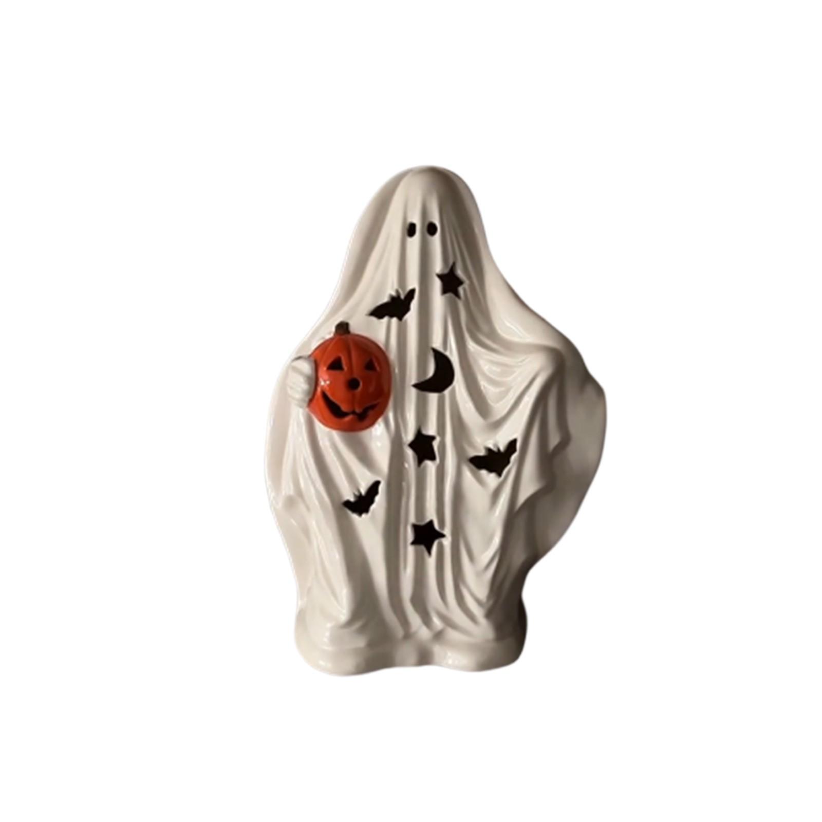 

Хэллоуин , Расписанный вручную светодиодный с подсветкой , С тыквенным настольным украшением, Забавные украшения, Светящийся One Size