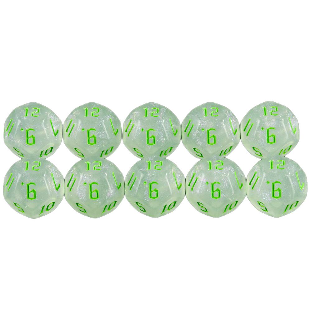 10PCS D12 Dice Set Multi-sided Games Dices Desktop Polyhedral Set for Role Playing Game
