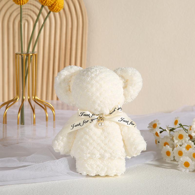 30x30 Coral Fleece Little Bear Towel - Wedding Gift Box, Favours & Cake Decorations