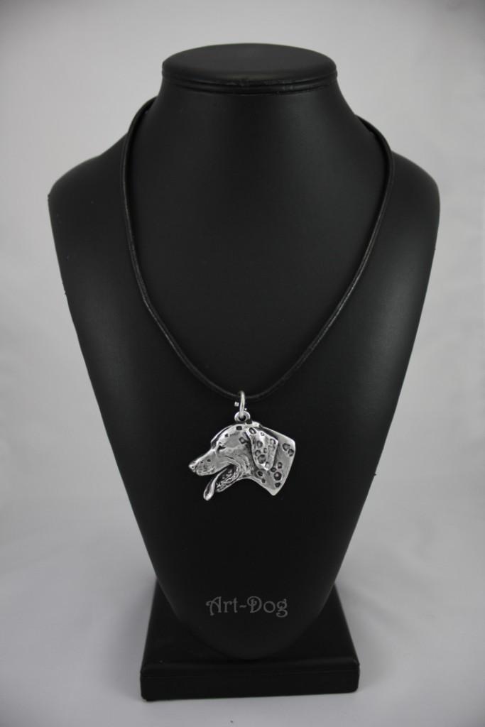 Dalmatian, Carriage Dog, Spotted Coach Dog - Necklace with Dog, Silver-plated Pendant for Dog Fan, Unique Jewelry by Art-Dog Brand