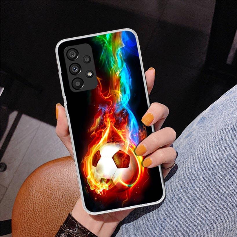 Football Soccer Ball Design Phone Case For Samsung Galaxy A17 A16 A15 A14 A13 A57 A56 A55 A54 A53 A37 A36 A35 A34 A33 A26 A25 A2