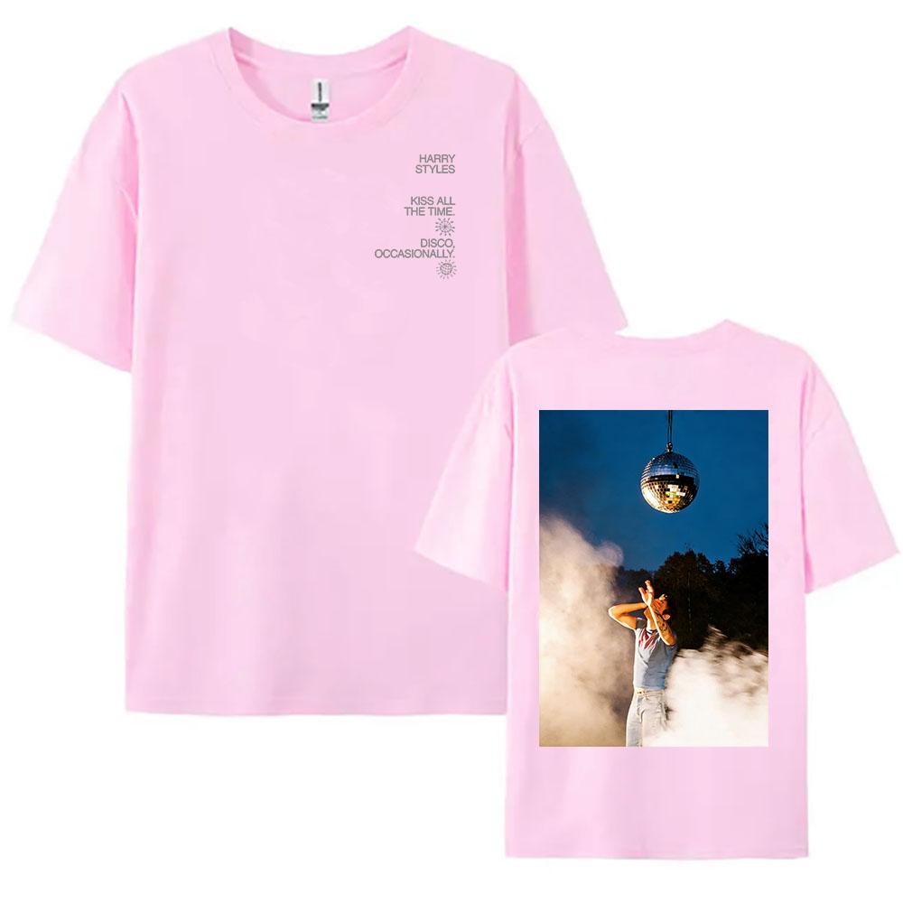 Album KISS ALL THE TIME DISCO OCCASIONALLY Print Tees Singer Harrystyles Design Graphic Tshirt Women Unisex Clothing Cotton Top