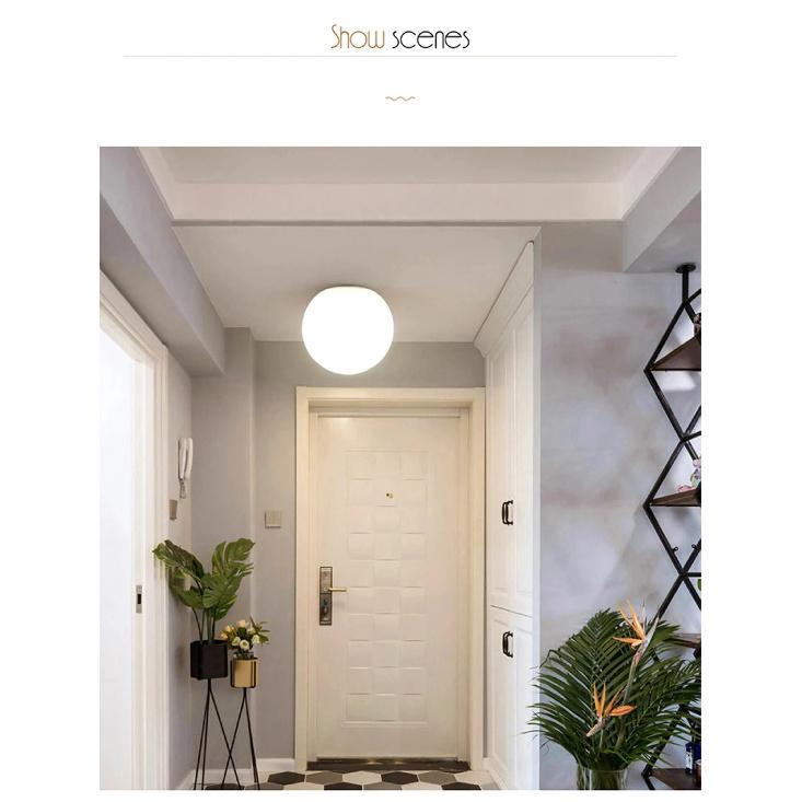 Nordic LED Glass Wall Light Milk White Color Ball Ceiling Light Minimalist Bathroom Corridor Balcony Bedroom Entrance Lighting