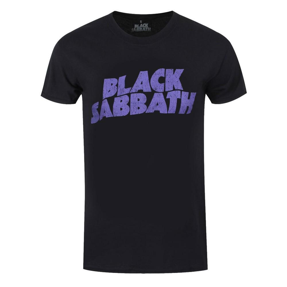 

Black Sabbath T-Shirt Wavy Logo Ozzy Osbourne Official New XL
