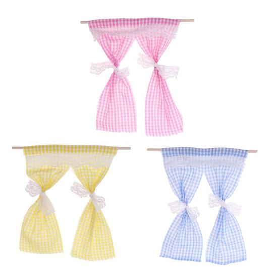 Miniature Lace Curtain Various Colors Excellent Workmanship Cotton Cloth Mini Tie Back Floral Curtains for Family