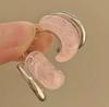 Ice-transparent Earrings, C-shaped Earrings, Fashionable And Elegant Outer Appearance Accessories
