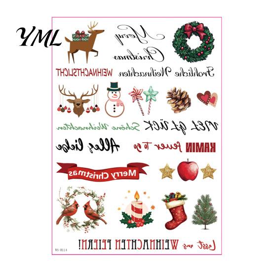 Holiday Crafting Accessories Christmas Candle Transfer Stickers, DIY Craft Supplies, Waterproof Water Decals for Candles Decorative Making And Festive
