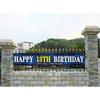 Large Blue Happy 13th Birthday Banner, Huge Teenager Sign, 13th Bday Sign for Yard Garden, 13 Year Old Blue Birthday Party,13 Bday Party Photo
