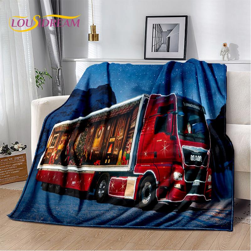 HD Man Truck Lorry 3D Printing Soft Flannel Blankets,Throw Blanket Comfortable Blanket for Picnic Beds Sofa Home Bedroom Gifts