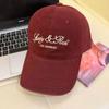 Fashion Hat Autumn and Winter Letter Embroidery Soft Top Baseball Hat Men's and Women's Korean Version Washed Cotton Soft Top Face Small Cap