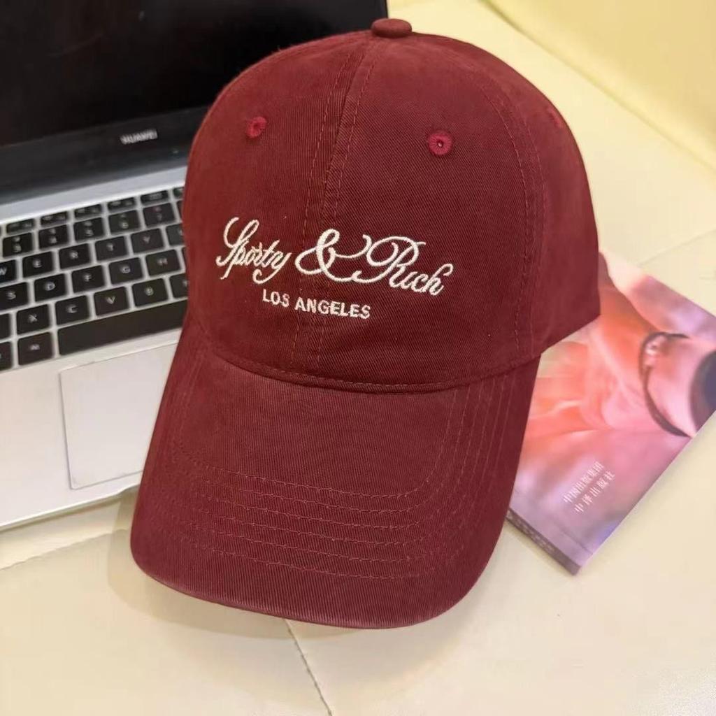 Fashion Hat Autumn and Winter Letter Embroidery Soft Top Baseball Hat Men's and Women's Korean Version Washed Cotton Soft Top Face Small Cap