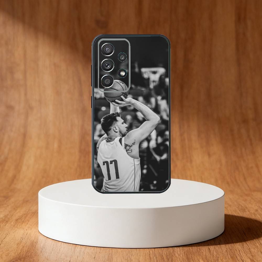 Basketball Luka Doncic 77 Phone Case For Samsung S25,S24,S21,S22,S23,S30,Ultra,S20,Plus,Fe,Note,10,9,5G Black Cover