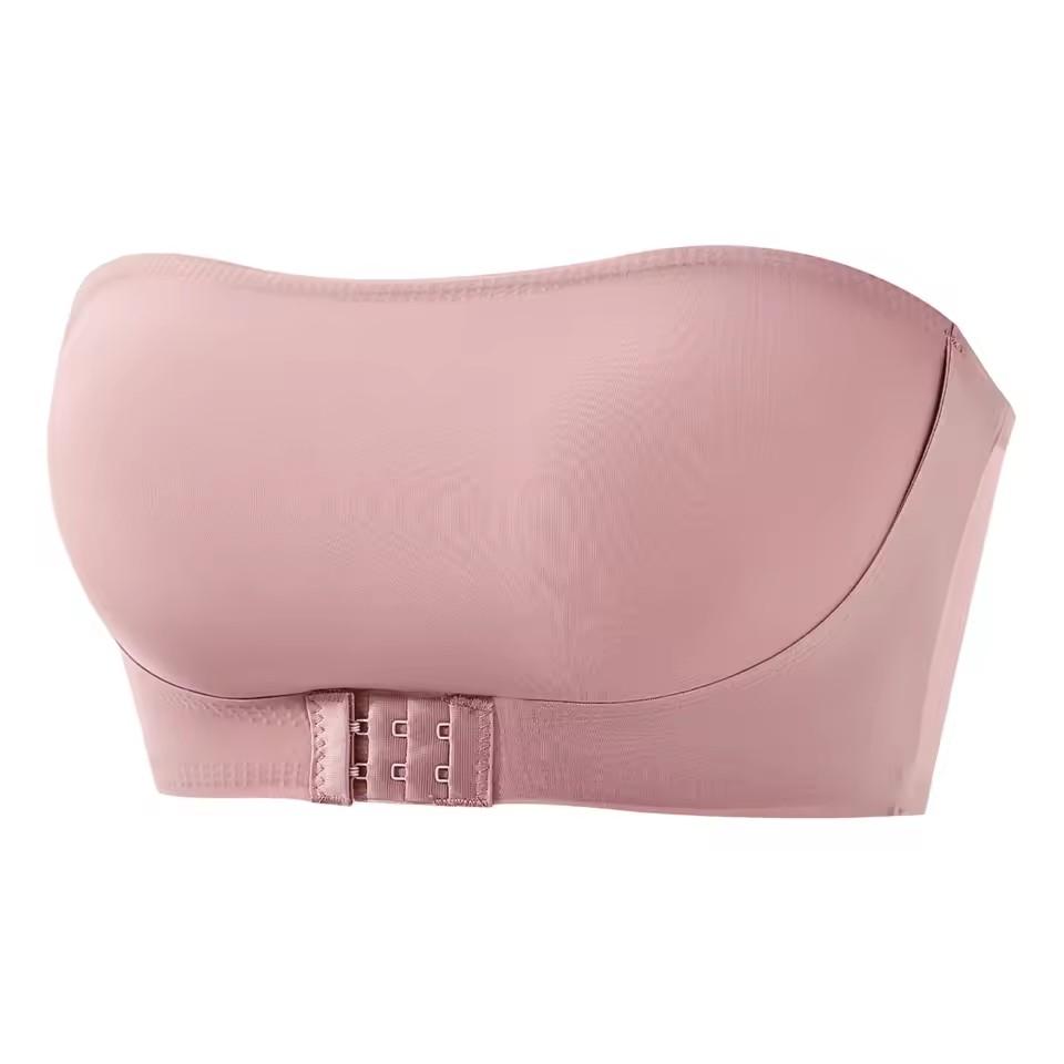 Reggiseno da donna senza spalline senza imbottitura senza cuciture con bottoni frontali intimo comodo e liscio
