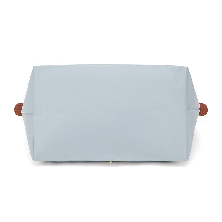 Longchamp Bolso de mano Le Pliage con cierre de cremallera, lona de nailon reciclado, tamaño pequeño para mujer, color Gris Acero L1621089P80