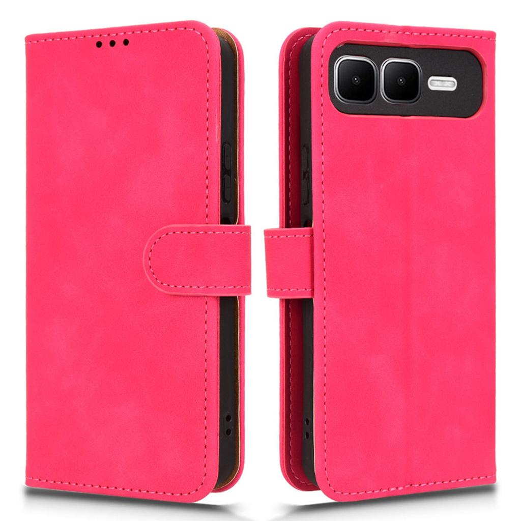 For Infinix Smart 10 Plus Leather Case Skin Feel Anti Drop Wallet Flip Phone Cover