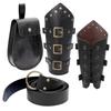 Halloween Medieval Leather Waist Belt Medieval Arm Bracer Medieval Waist Pack for Men Halloween Dress up