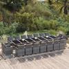 19 Pcs Garden Dining Set Cushions Woven Resin