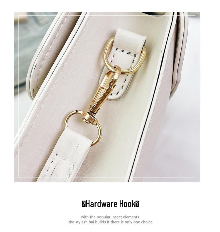 2025 Summer Retro Textured Color Block Square Crossbody Bag for Women