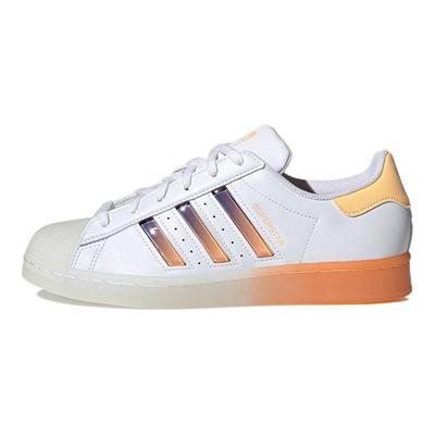 Superstar Weiß Säureorange Damen Sneaker Wolkenweiß Semi-Nacht-Flash GW4908