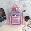 Schoolbag Fashion Transparent Backpack Large Capacity Temperament Waterproof Transparent Backpack Casual Lightweight Waterproof Cute Backpack