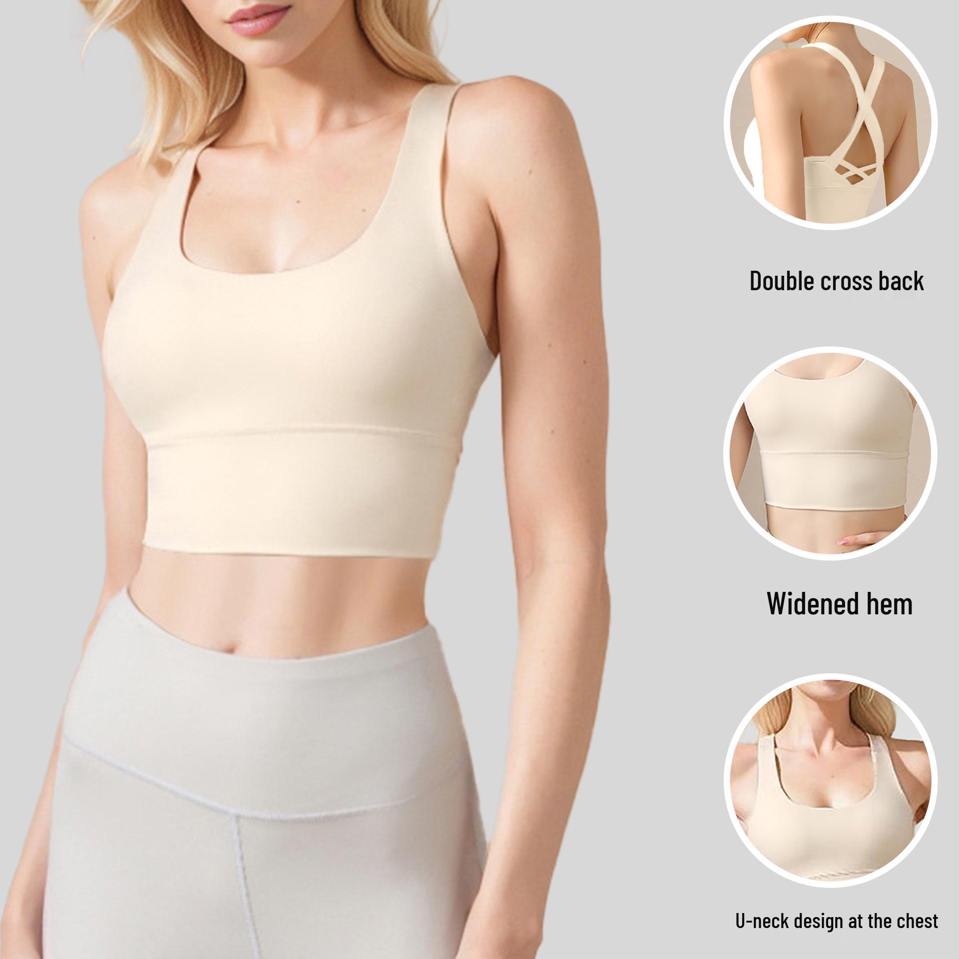 

Shockproof High-Intensity Removable Cup Sports Bra for Women - Yoga & Running Large