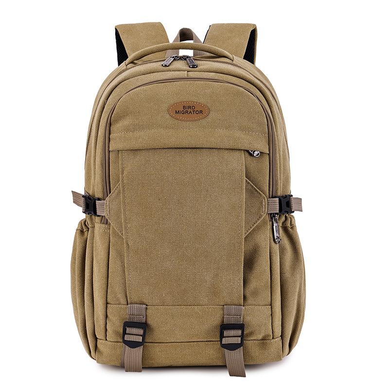 

Retro Canvas Backpack for Male College and High School Students, Men s Casual Commuting Outdoor Travel Backpack хакі
