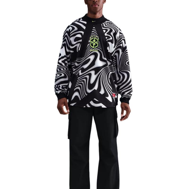 Nike Men s Brazil Authentic Goalkeeper Jersey Black Volt IO0795-010 L