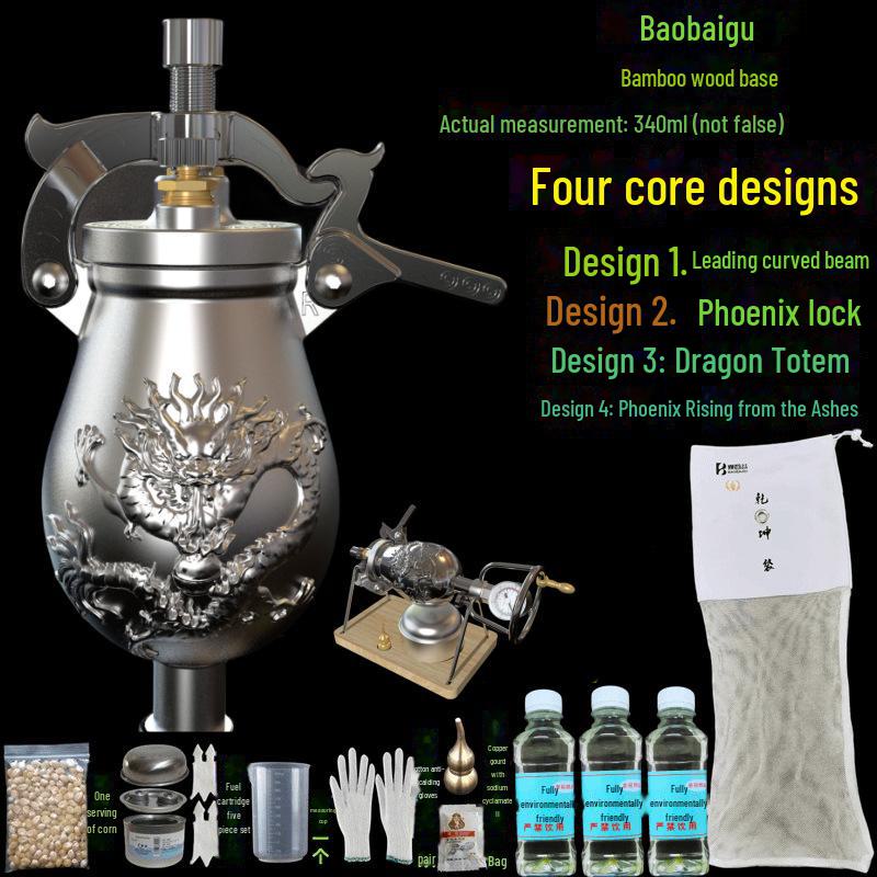 Stainless Steel Mini Popcorn Maker for Home Use