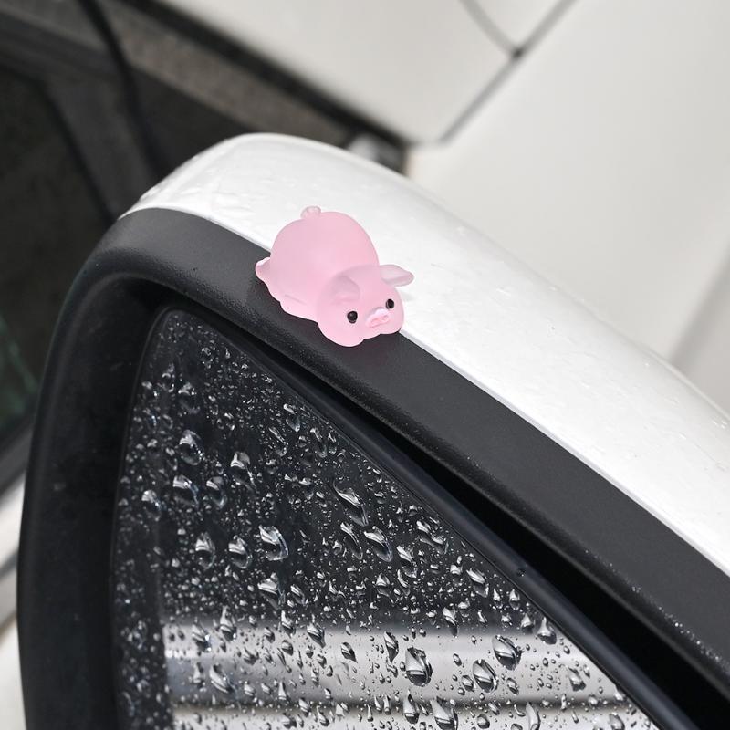 6 Stück niedliche Cartoon-Schwein-Auto-Ornamente, Auto-Innendekoration, Dekorationszubehör