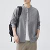 Retro Spring and Autumn New Men's Stand Collar Casual Cotton Shirt American Working Shirt