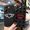 Phone Case For Redmi 13C 4G 12C A3 A2 A1 Plus Note 13 Pro For Xiaomi 14 13 Poco C65 X6 X3 Pro Love Heart Flowers Patterned Shockproof Bumper Cover