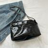 Faux Leather Crossbody Bag for Women Minimalist Chain Shoulder Handbag