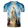 Religious Belief Virgin Mary 3D Printed Our Lady of Guadalupe Pattern T-shirts Casual Fashion Cool Short Sleeve Tops