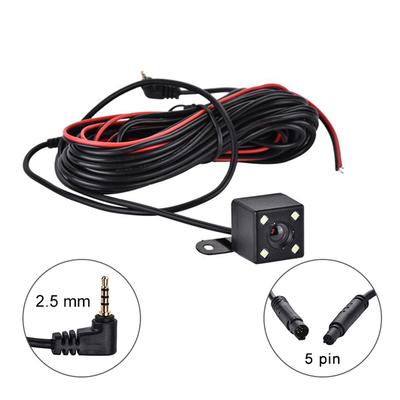 2.5mm Jack Port 5Pin Car Reverse Camera Night Sight W/ 4LED For Driving Recorder