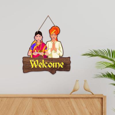 Dekorativní uvítací cedule Dřevěná nástěnná závěska pro vchod | Domácí dekorace | Kancelář | Dárky | Ložnice | Designové umělecké dekorační předměty pro obývací pokoj