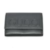 428781 Embossed Logo Key Holder Key Ring 6 Rings Key Case Leather Black